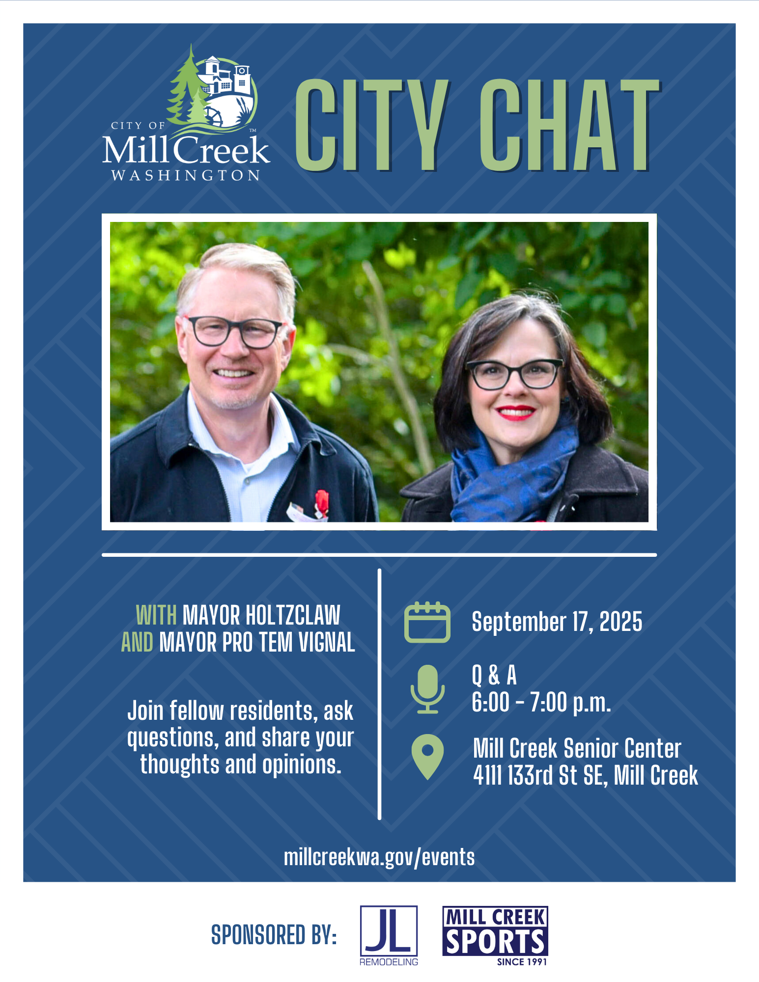 City of Mill Creek - City Chat Flyer