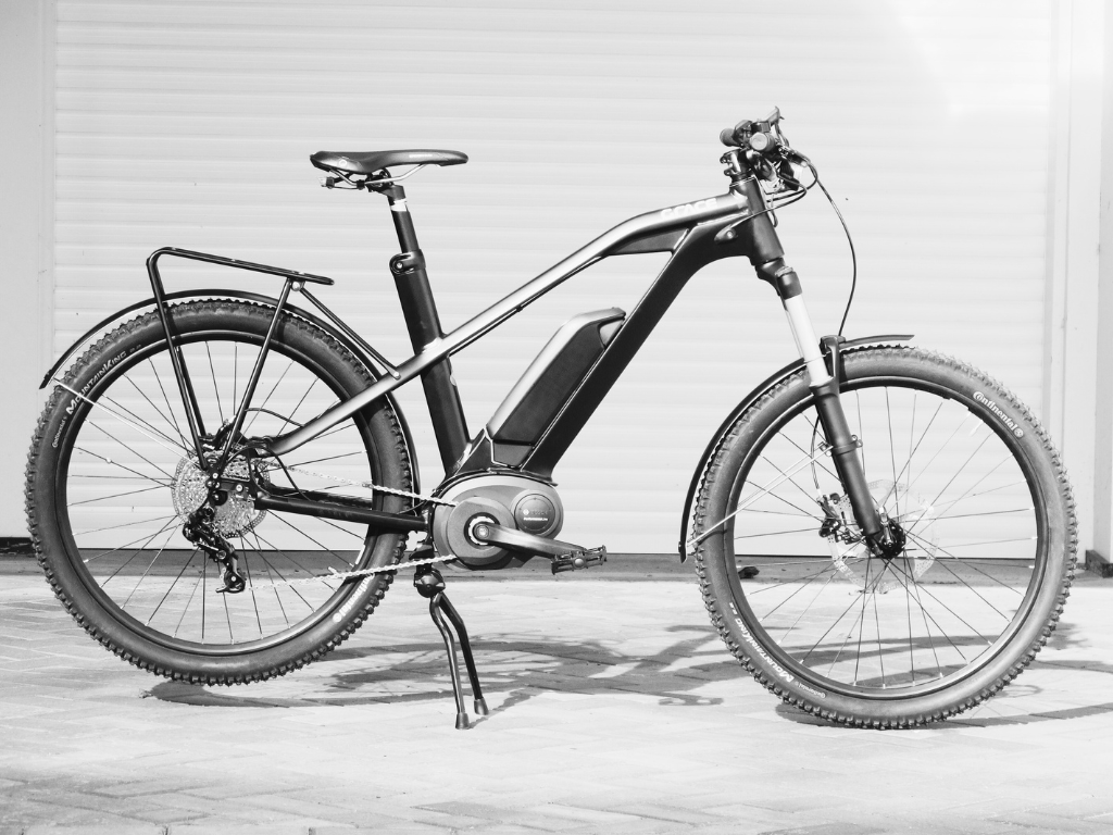 Photo of an electronic bicycle (or e-bike).