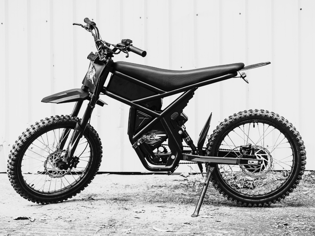 Photo of an electronic motorcycle (or e-motorcycle).