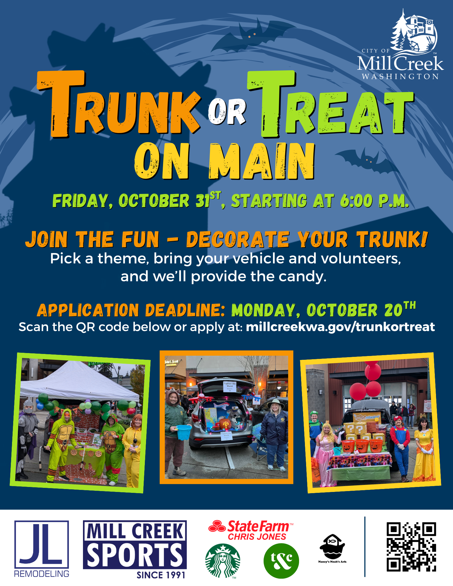 Trunk-or-Treat on Main 2025 - Trunk Applications Due October 20th
