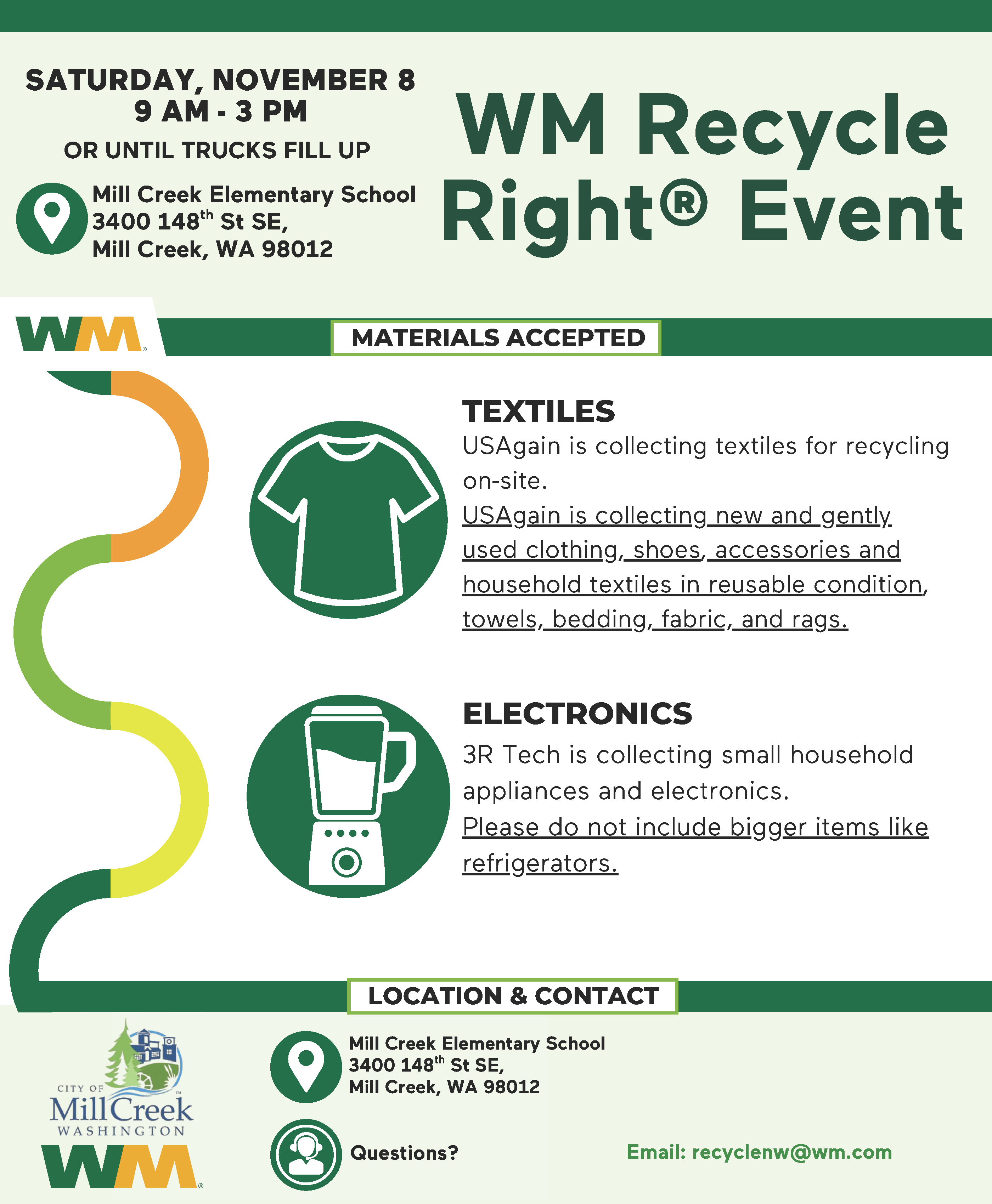 WM Recycle Right Event Flyer - November 8 2025
