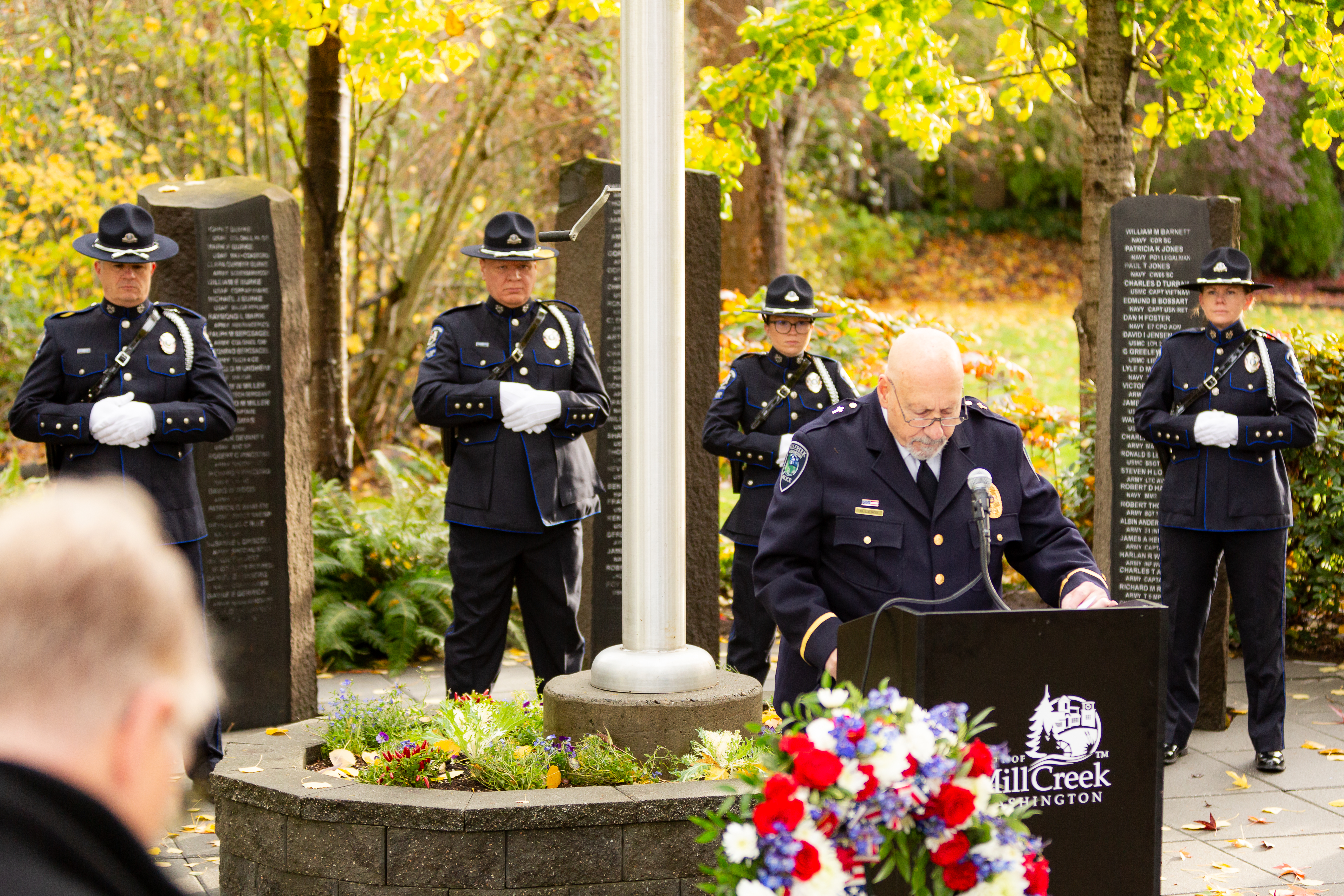 Police at Veterans Day Ceremony 2024