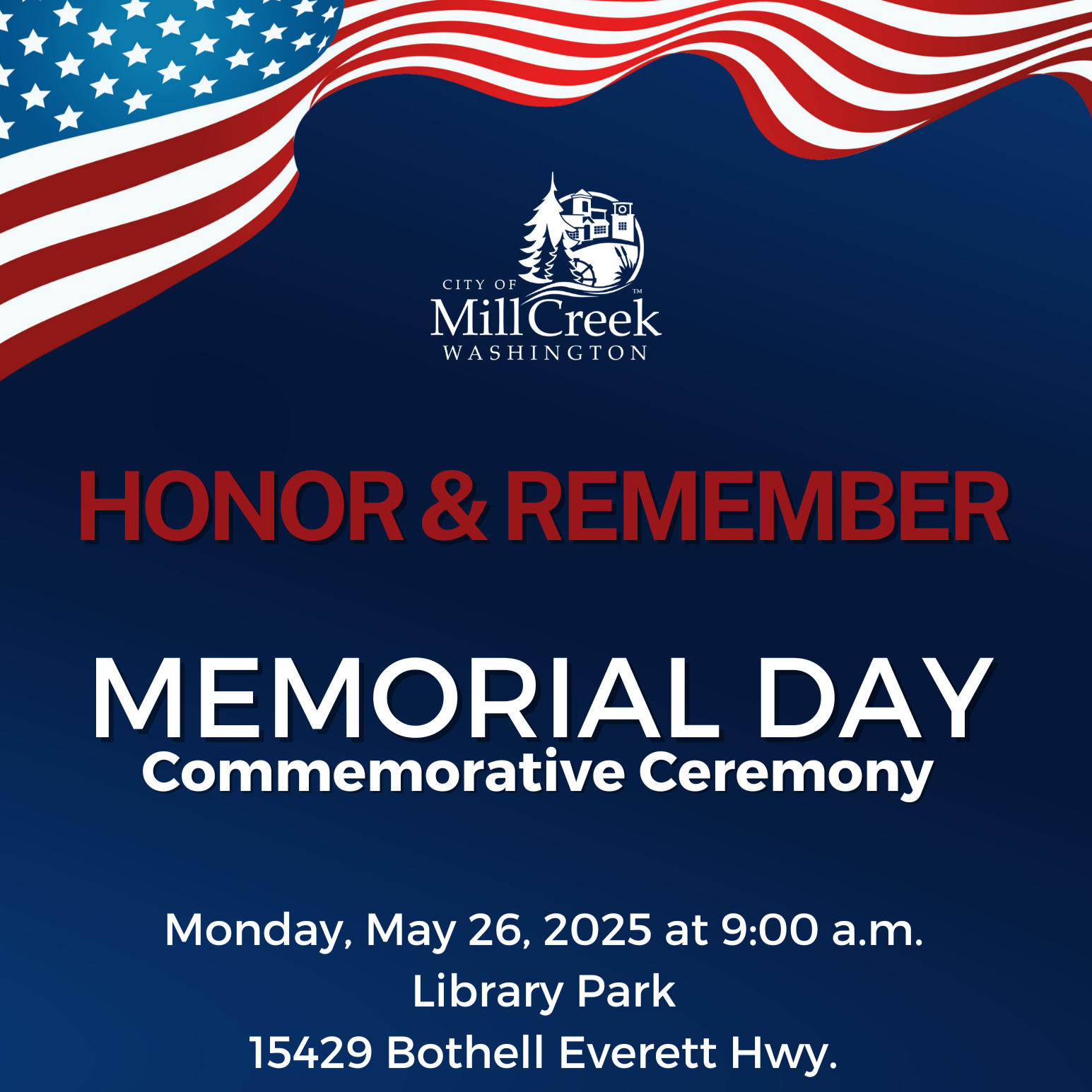 Memorial Day Commemorative Ceremony Flyer
