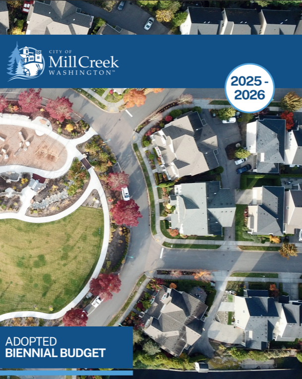 City of Mill Creek 2025-2026 Adopted Biennial Budget cover.