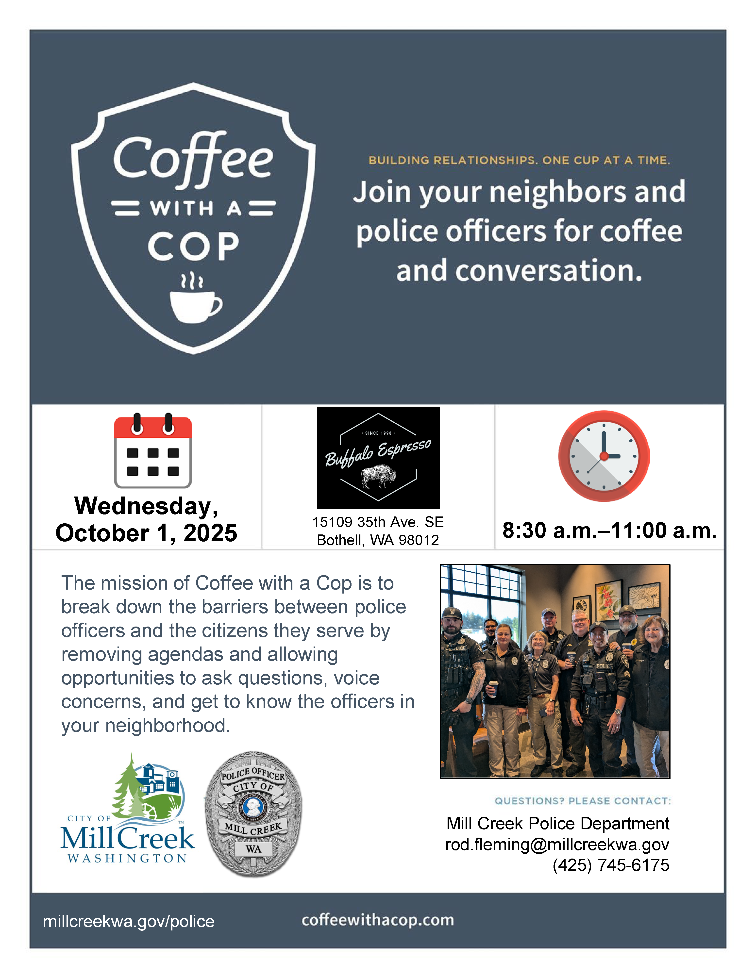 National Coffee with a Cop 2025 Flyer