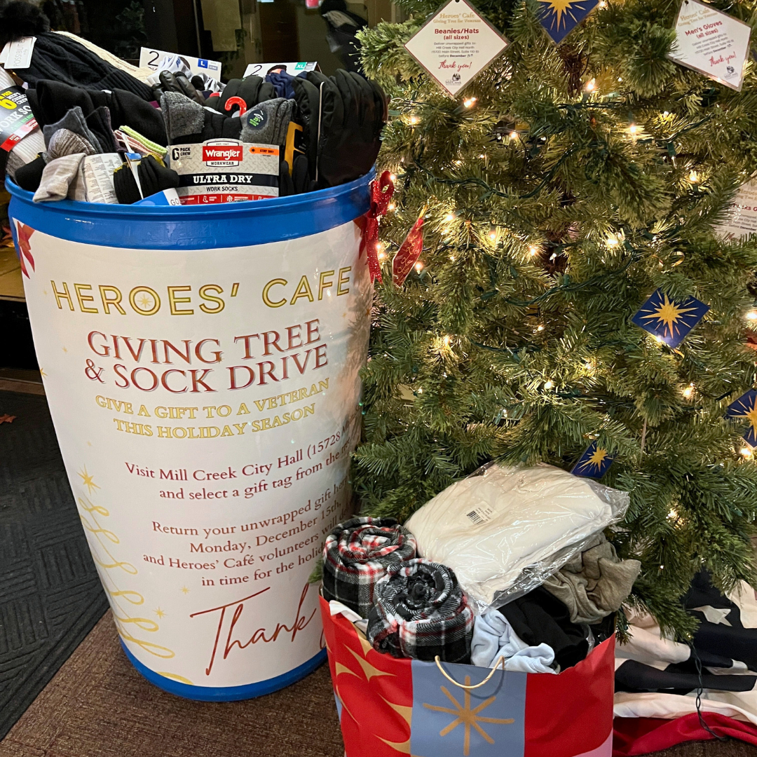 Heroes Cafe Giving Tree 2025 Donations