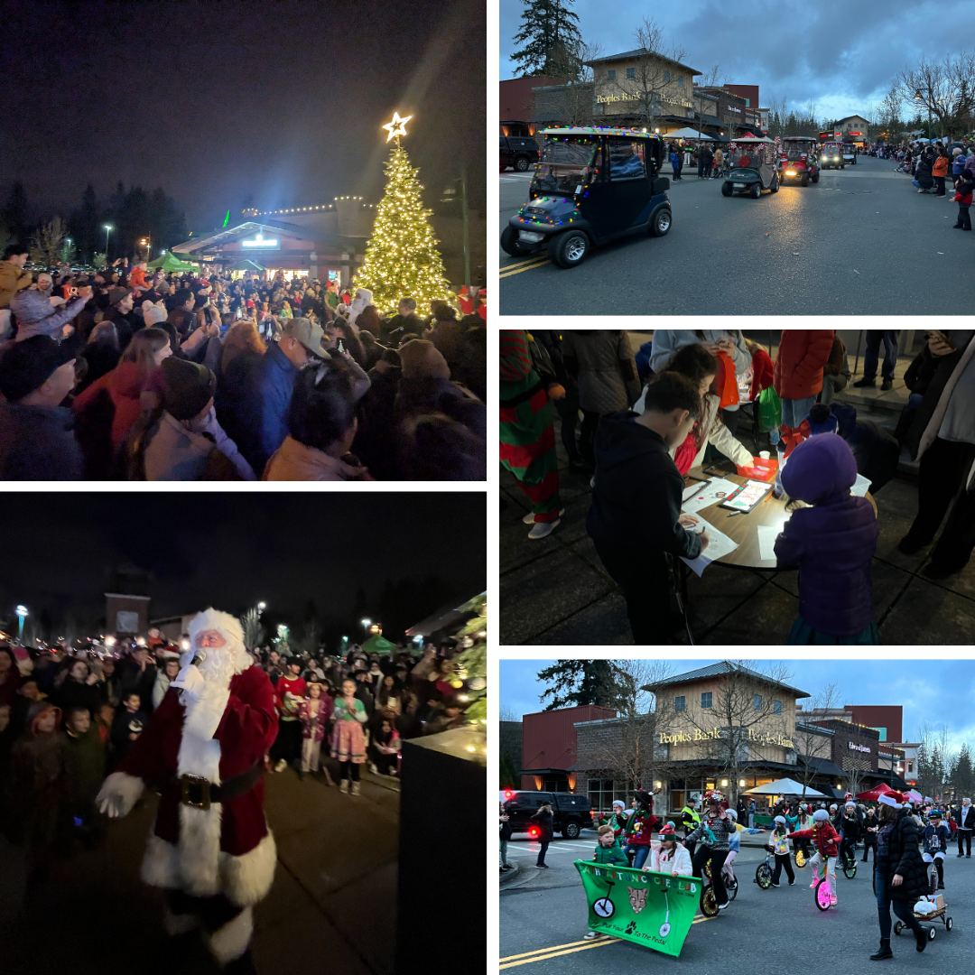 2025 Santa Parade and Tree Lighting collage
