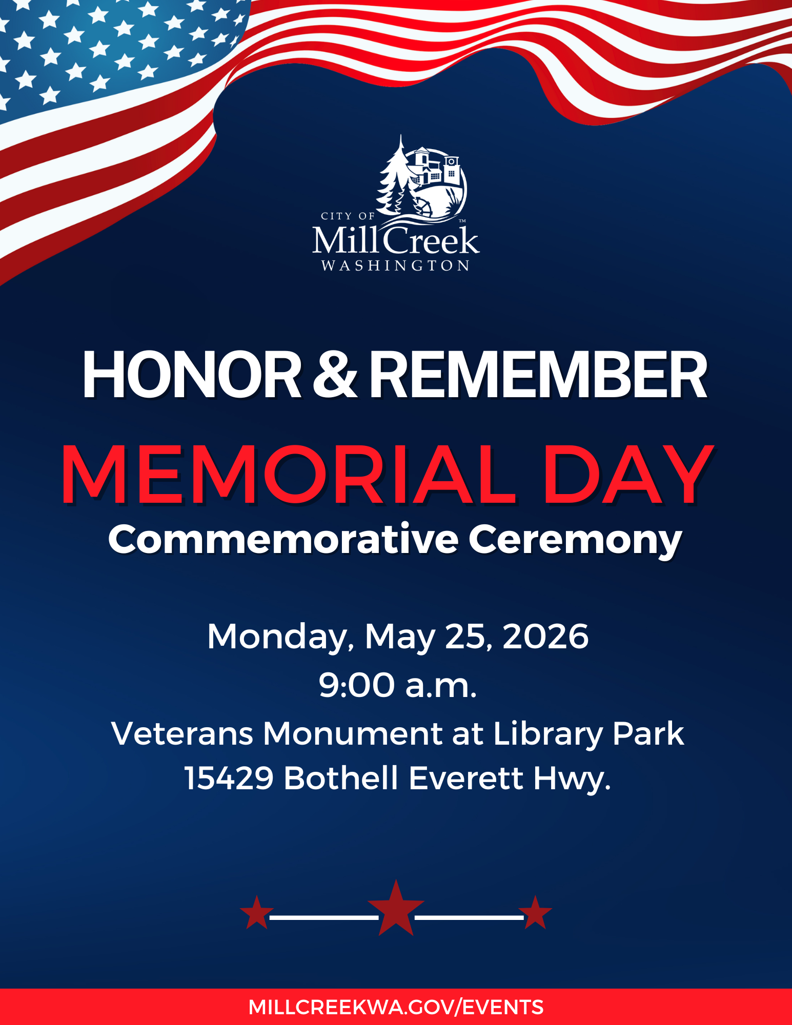 Memorial Day Commemorative Ceremony 2026 Flyer