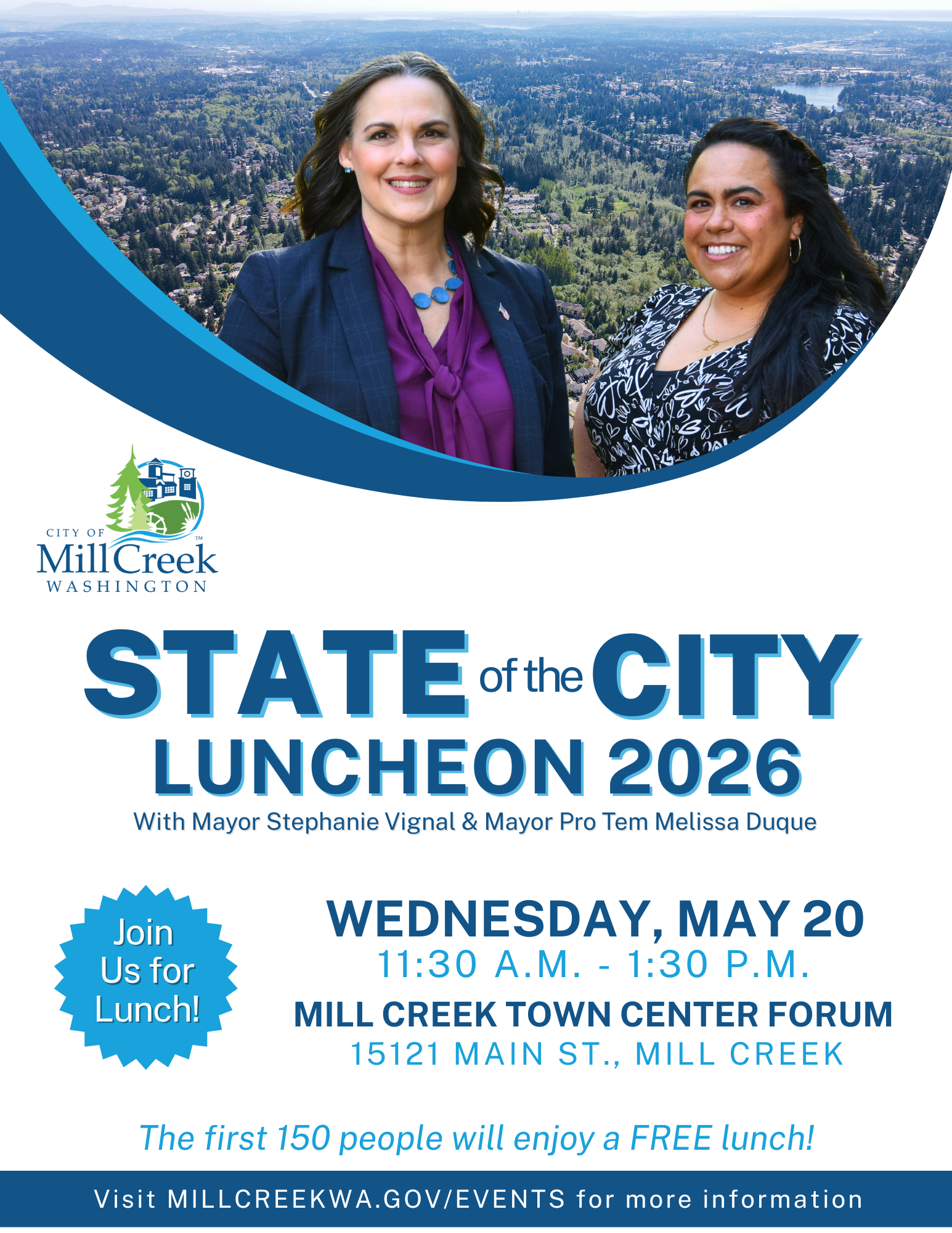 City of Mill Creek - State of the City Luncheon 2026 - flyer