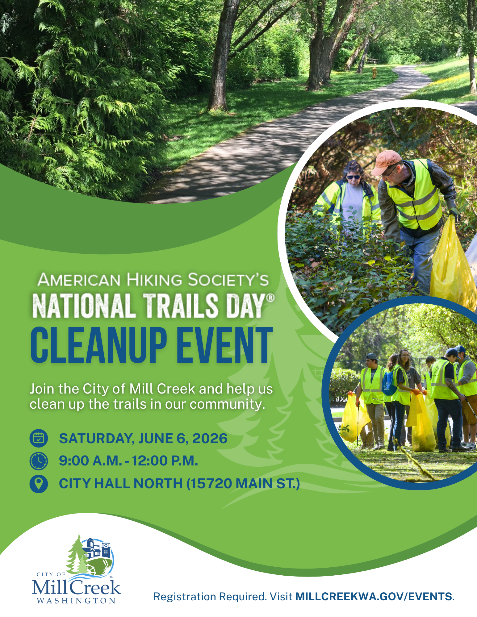 National Trails Day Cleanup Event Flyer