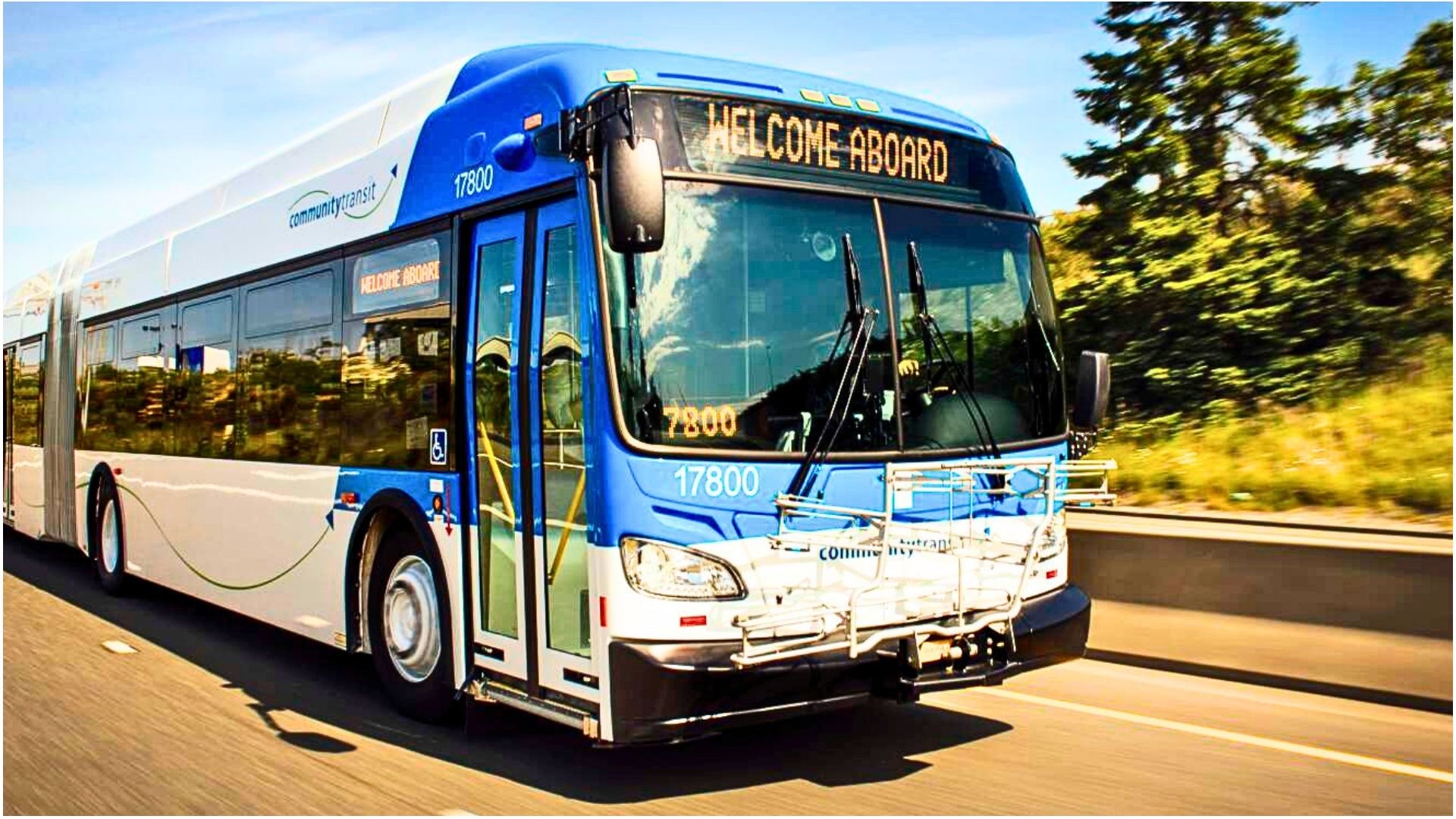 A transit bus