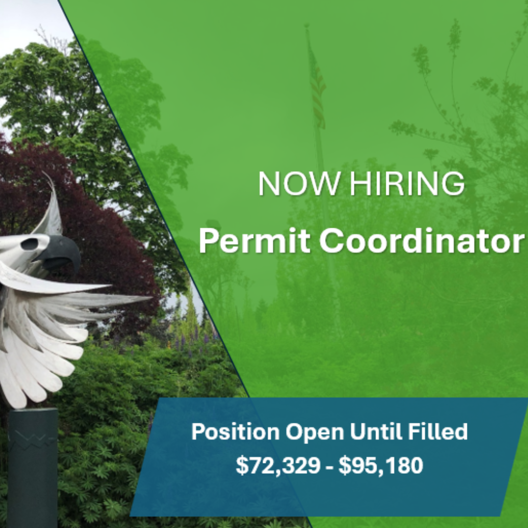 Now Hiring Permit Coordinator - Position Open Until Filled - $72,329 - $95,180