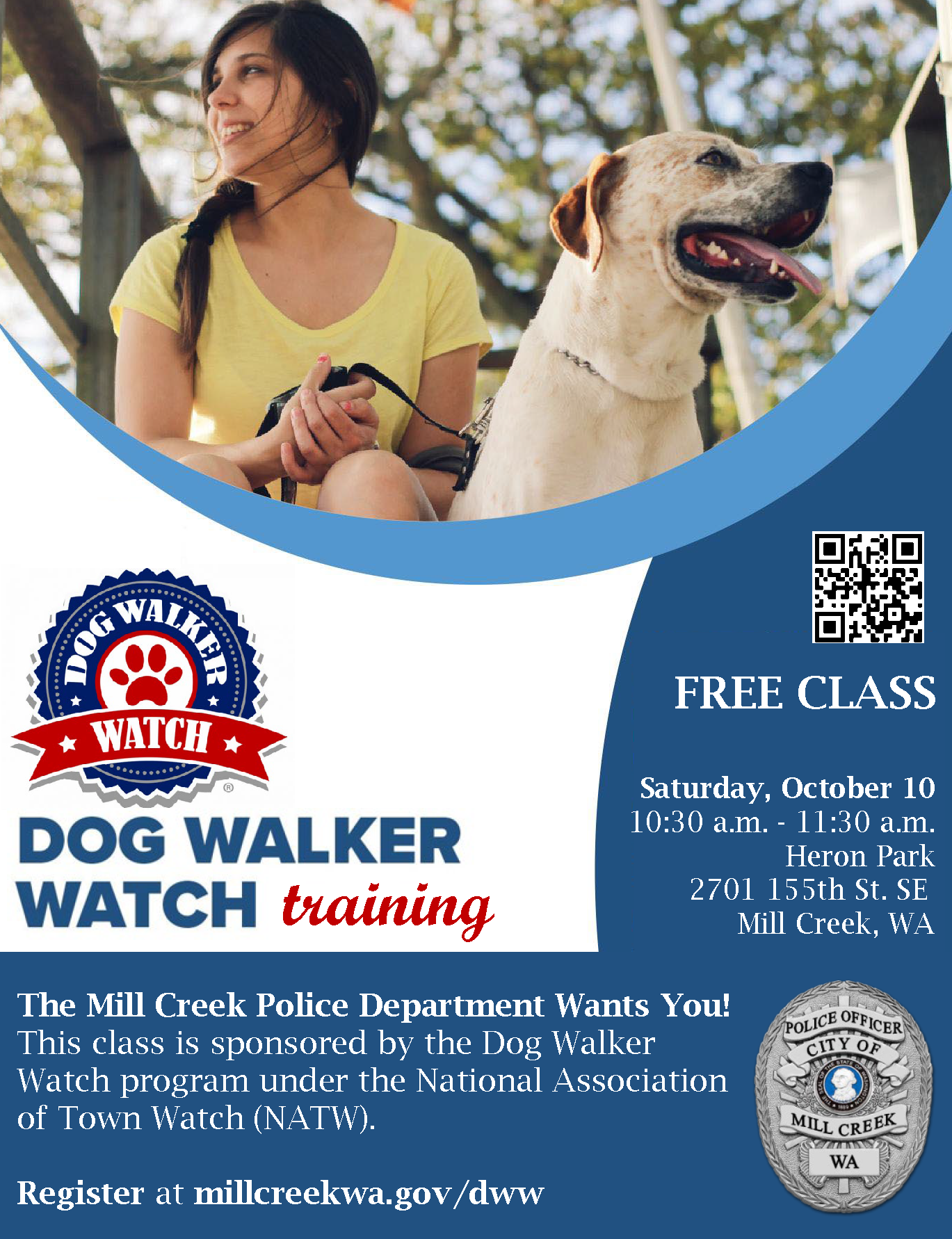 Dog Walker Watch Training 2026 Flyer