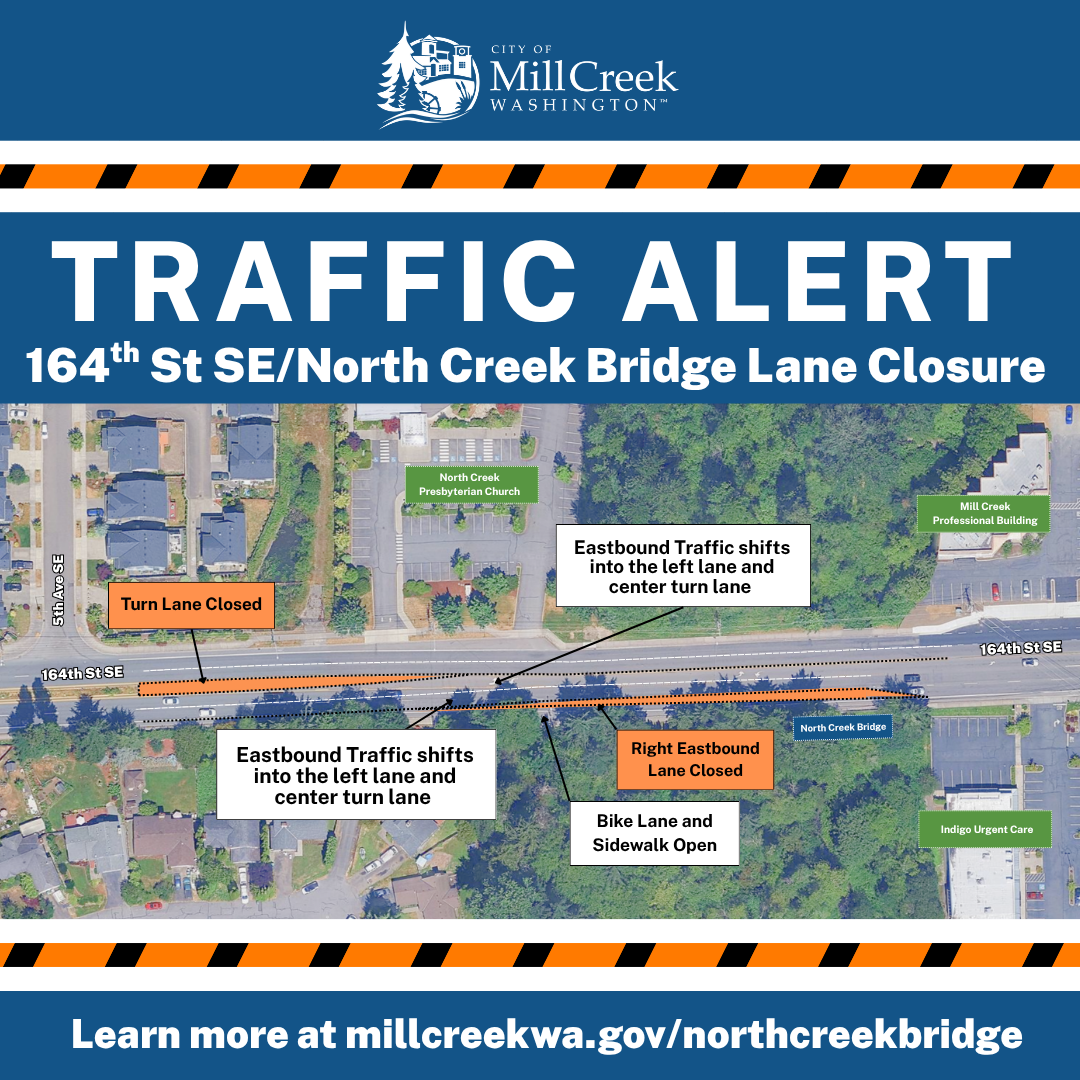 Traffic Alert, a map showing Bothell Everett Highway