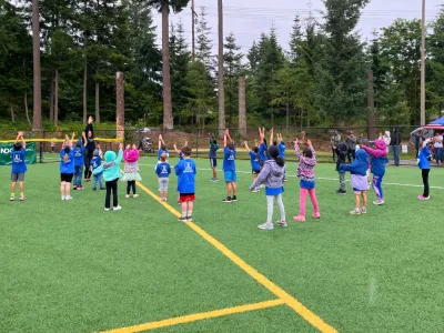 Party in the Parks and Kids Fun Run exercise