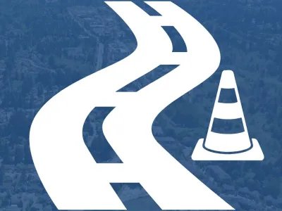 Road and cone icon